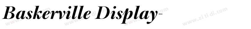 Baskerville Display字体转换